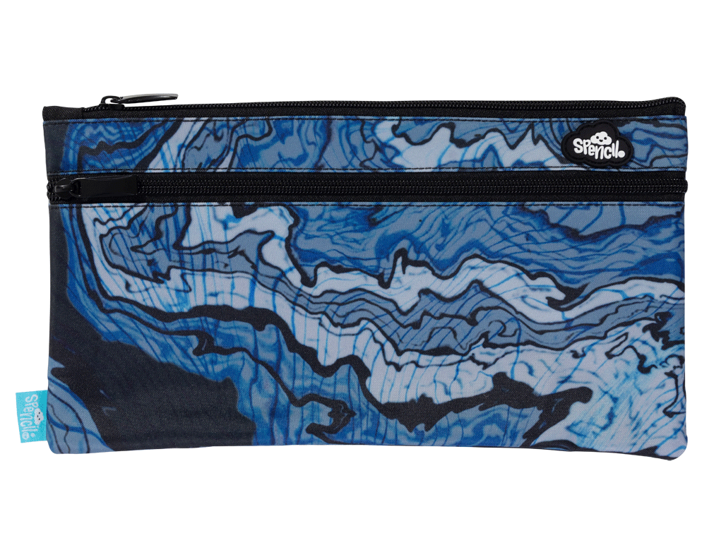 Twin Zip Pencil Case - Ripple Effect