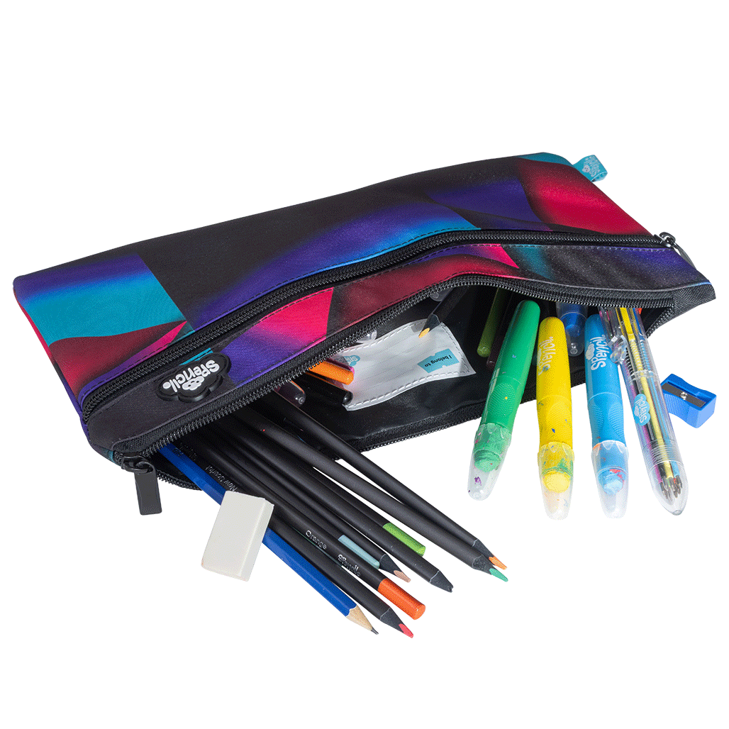 Twin Zip Pencil Case - Shatter