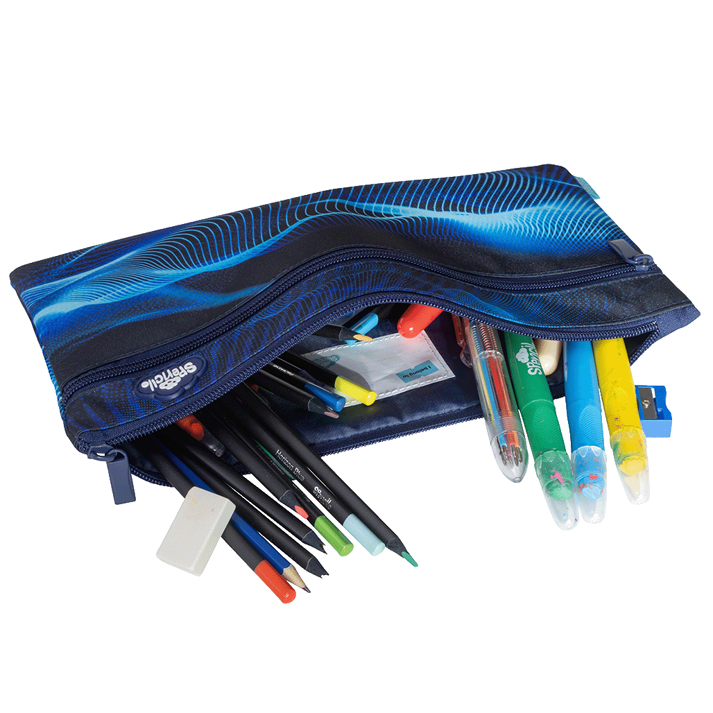 Twin Zip Pencil Case - Sonic Riptide