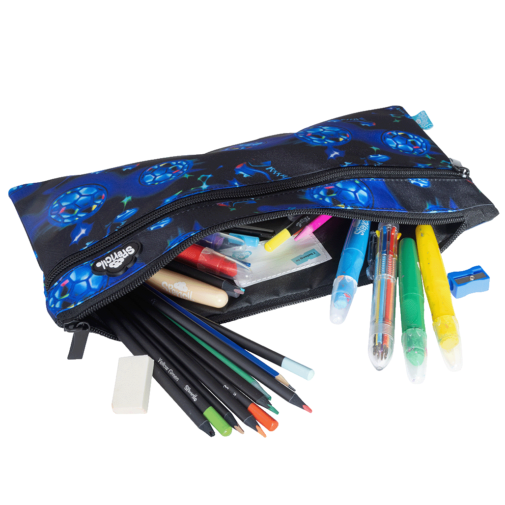 Twin Zip Pencil Case - Striker