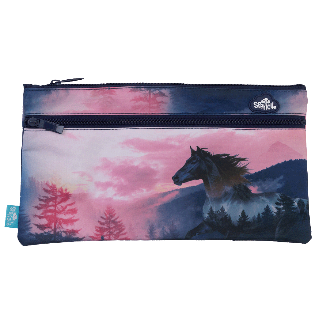 Twin Zip Pencil Case - Twilight