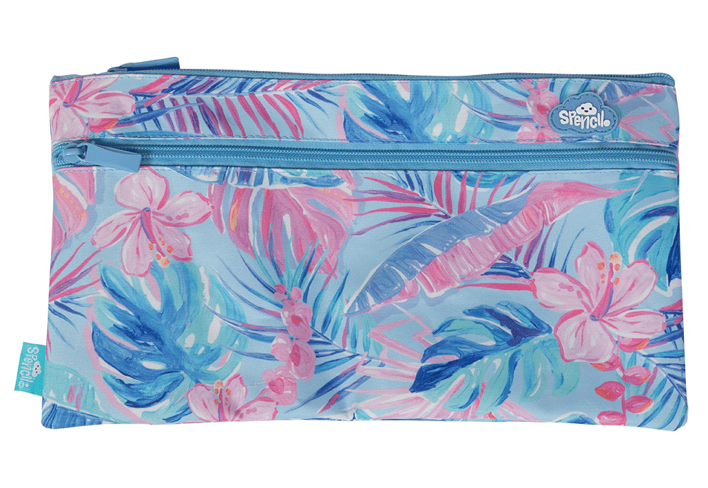 Twin Zip Pencil Case - Tropicana