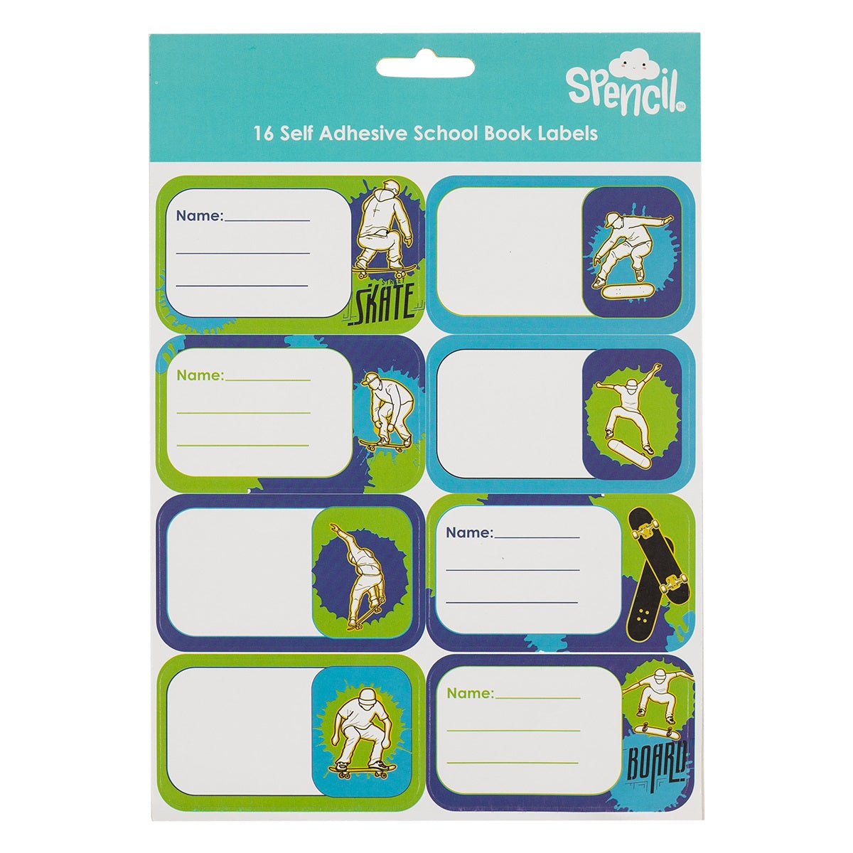 Book Labels - Skate Paint