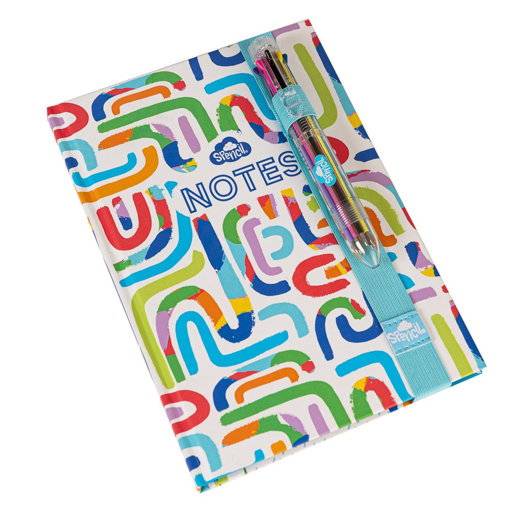 A5 Notebook with Multicolour Pen - Squiggle