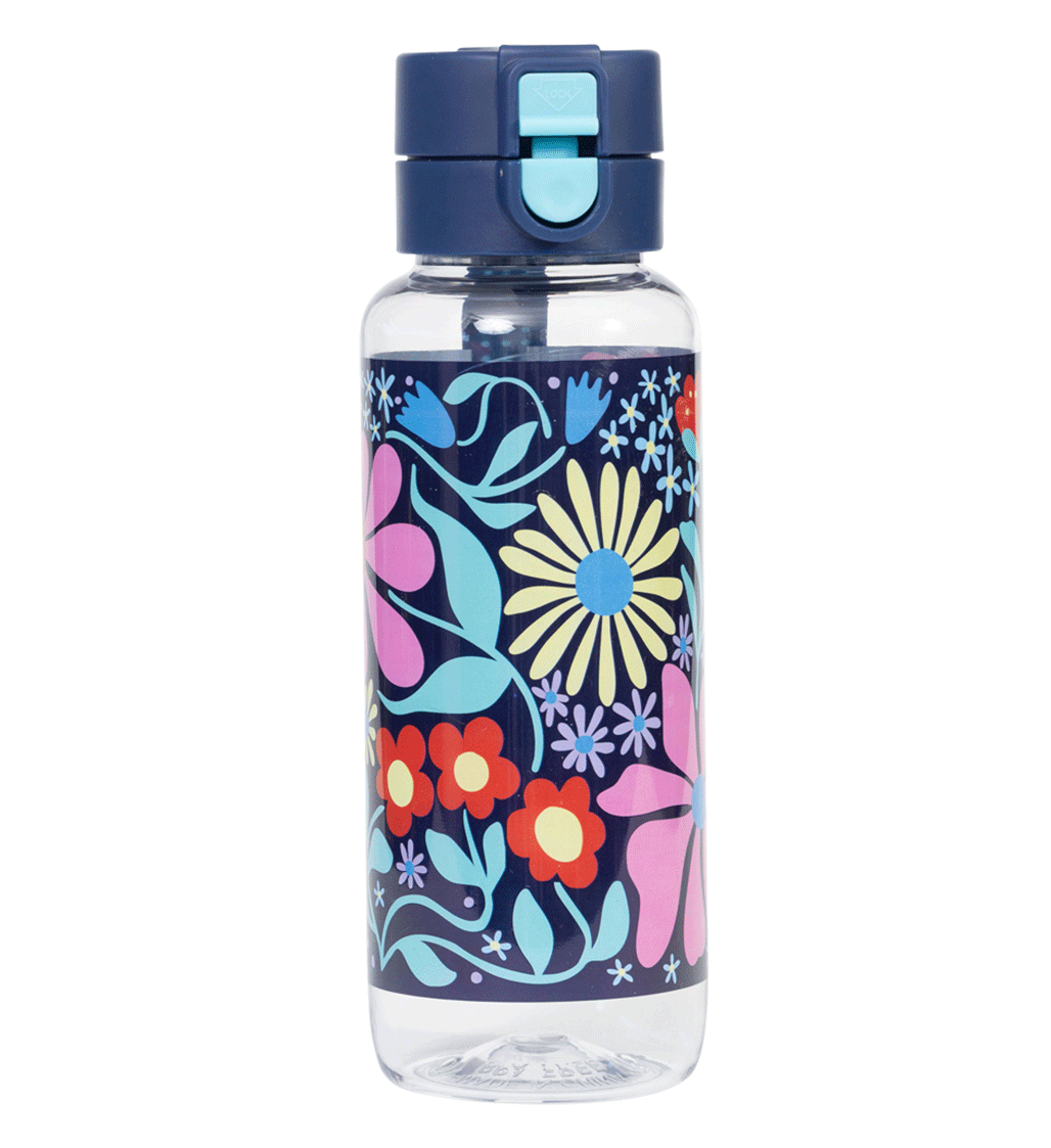 Big Water Bottle - 650ml - Flower Fun