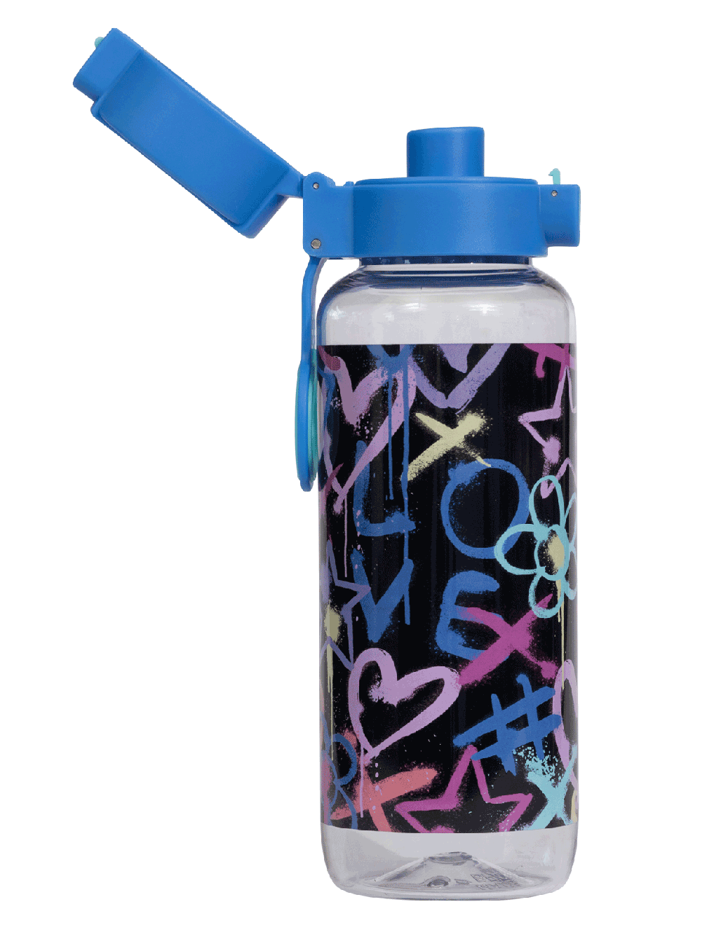Big Water Bottle - 650ml - Hearts & Crosses