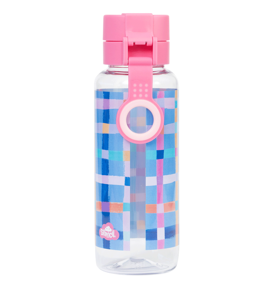 Big Water Bottle - 650ml - Pastel Plaid