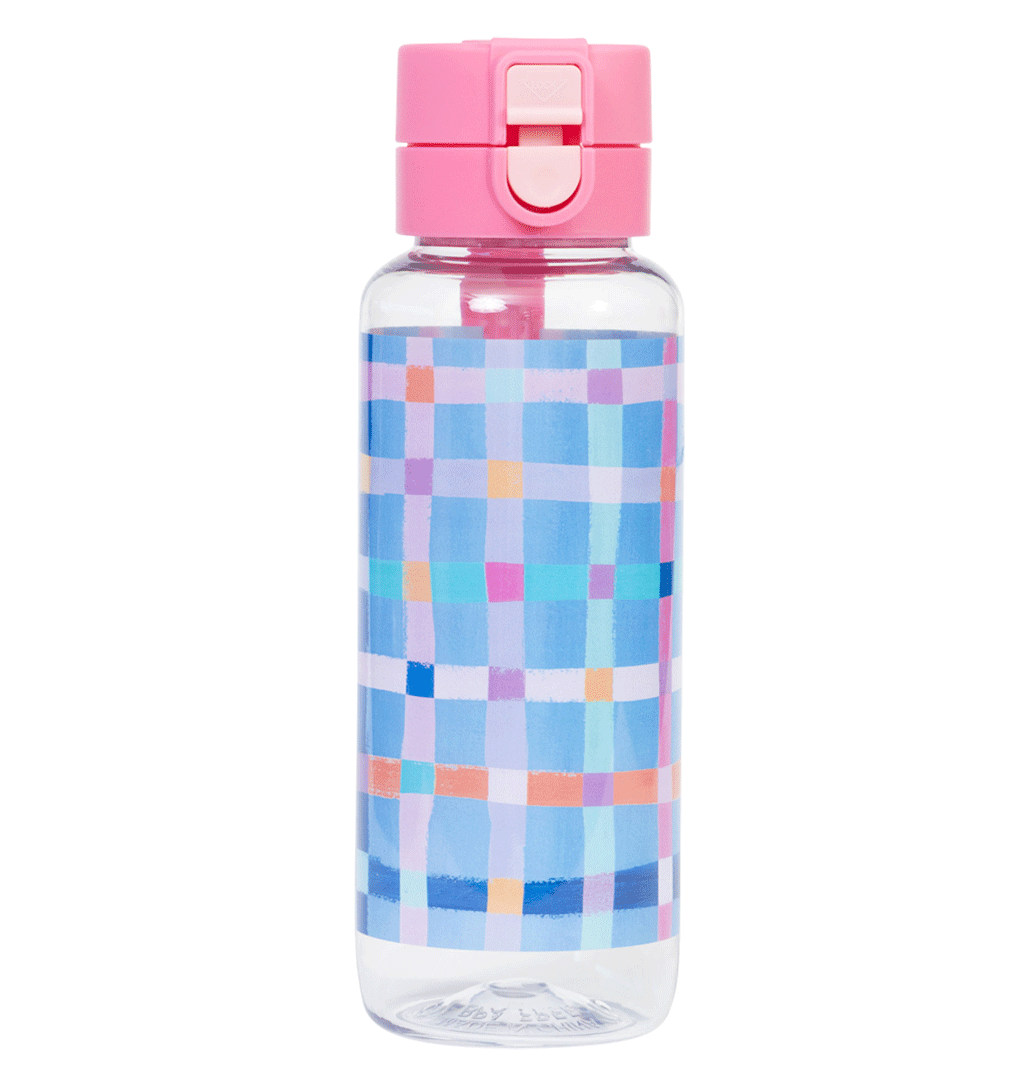 Big Water Bottle - 650ml - Pastel Plaid