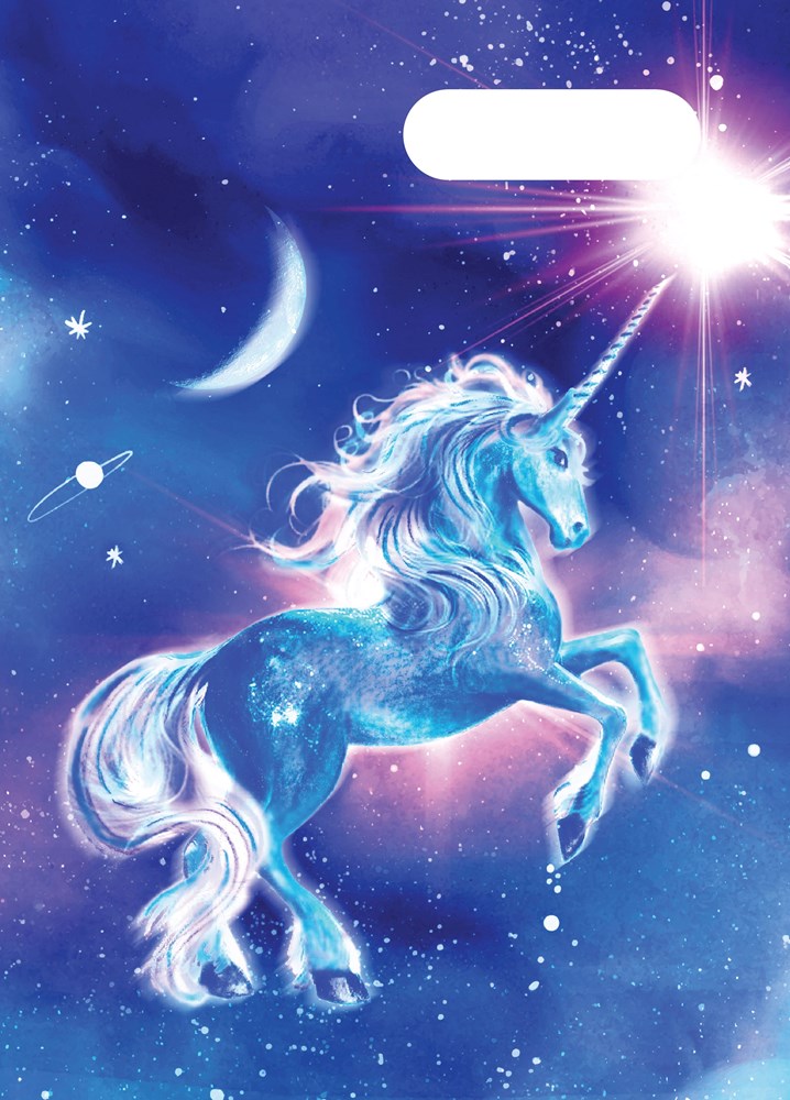 A4 Book Cover - Moonlit Unicorn