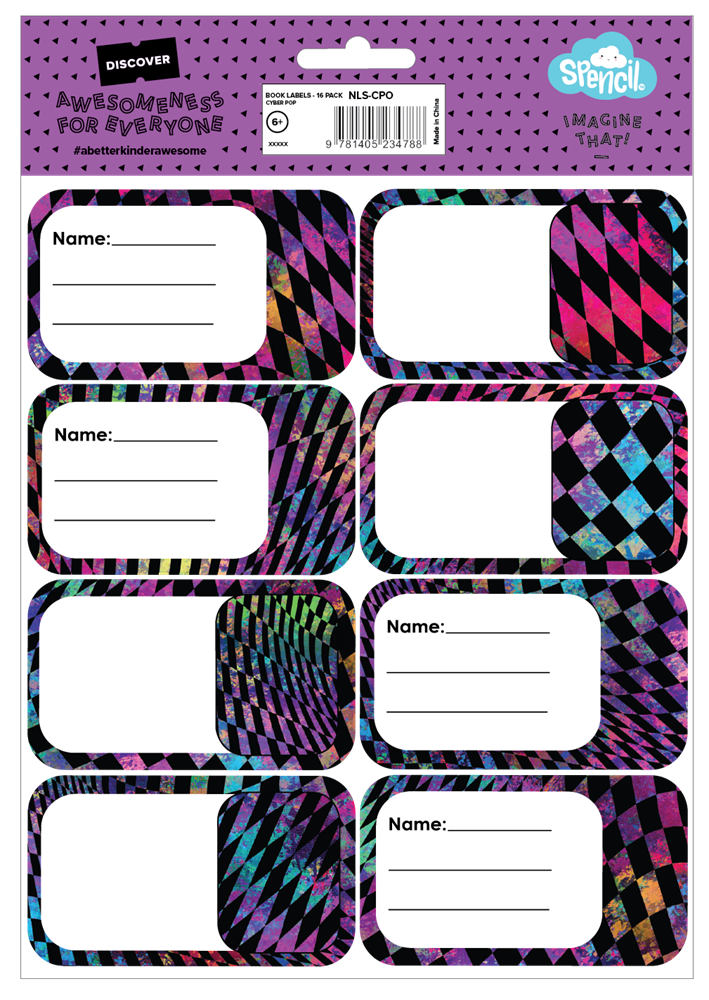 Book Labels - Cyber Pop