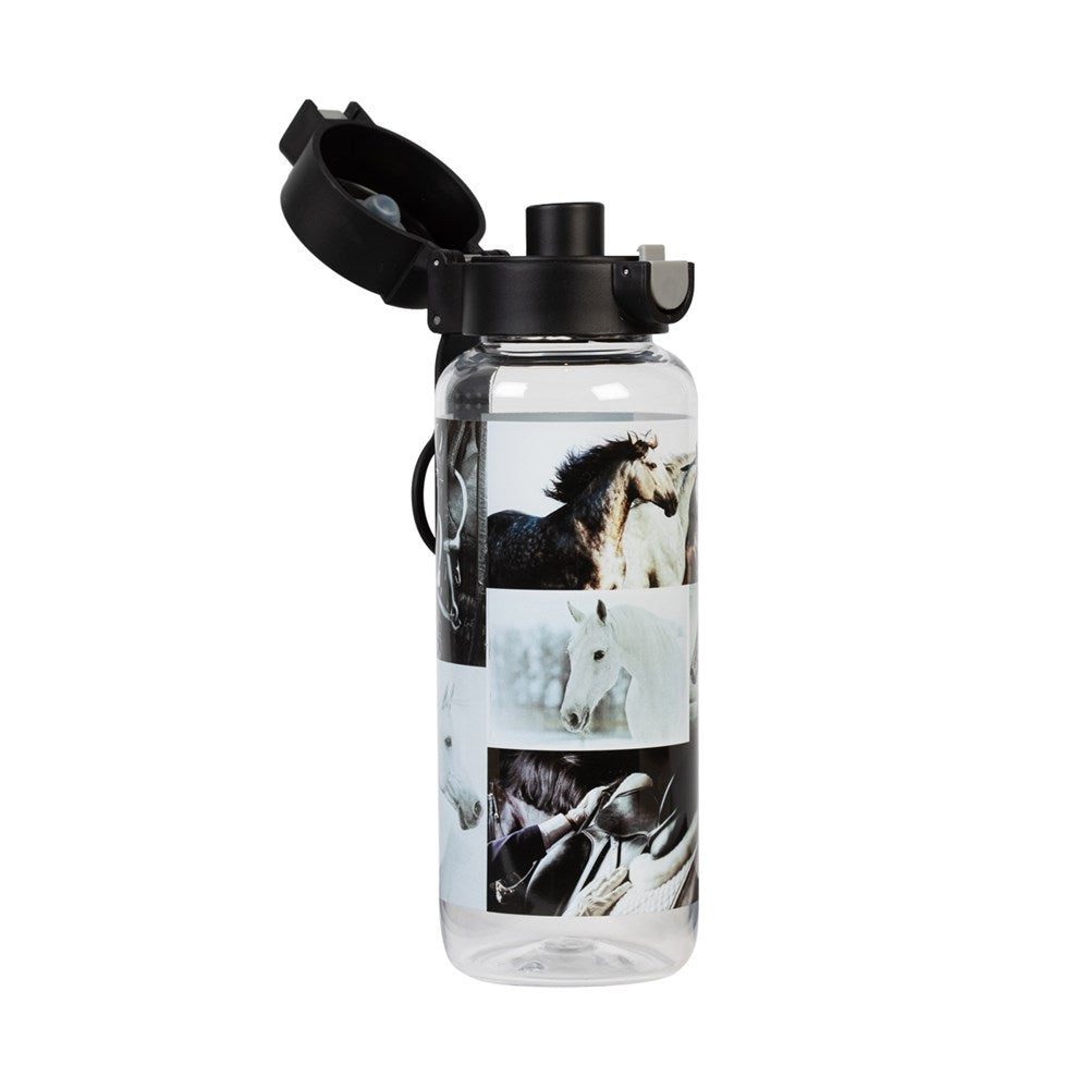 Big Water Bottle - Black & White Horses