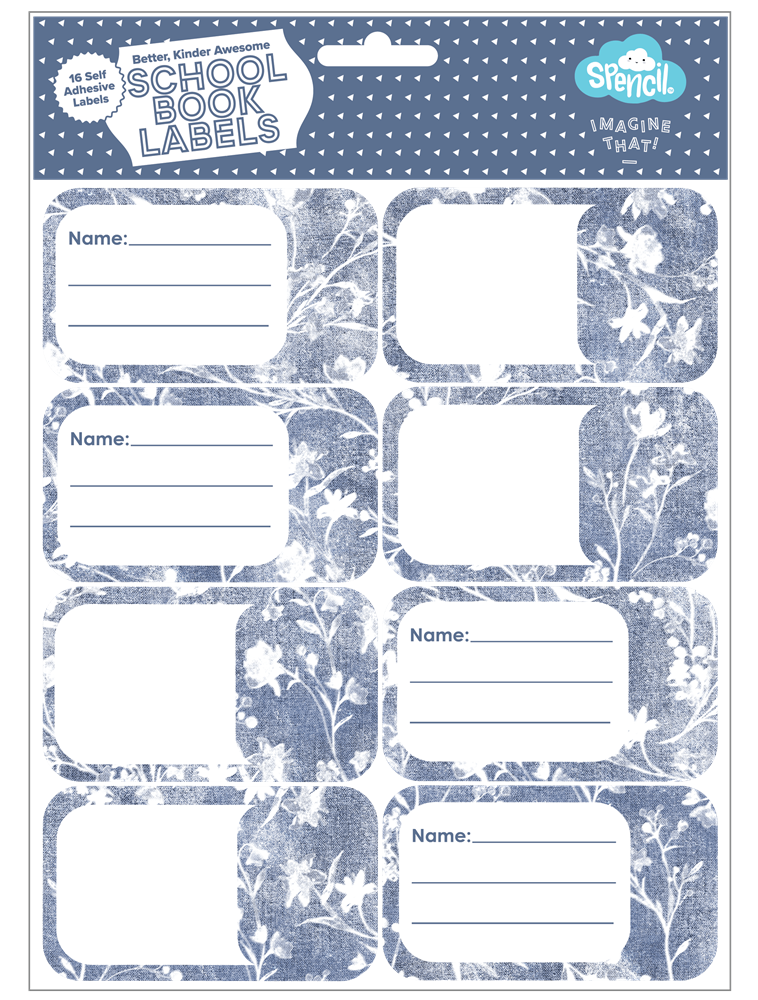 Book Labels - Denim Daze